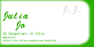 julia jo business card